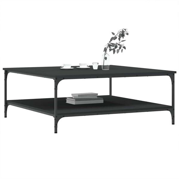 vidaXL Table basse noir 100x100x40 cm bois d'ing&eacute;nierie