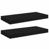 vidaXL &Eacute;tag&egrave;res murales flottantes 2 pcs noir 50x23,5x3,8 cm MDF