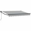 vidaXL Auvent r&eacute;tractable &eacute;lectrique Anthracite et blanc 3 x 2 m