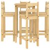 vidaXL Ensemble de bar 5 pcs Bois de pin massif