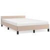 vidaXL Cadre de lit avec t&ecirc;te de lit sans matelas cappuccino 120x200cm