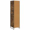 vidaXL Garde-robe 2 pcs Ch&ecirc;ne Fum&eacute; 50 x 50 x 200 cm Bois d'ing&eacute;nierie
