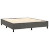 vidaXL Sommier &agrave; lattes de lit matelas et LED Gris fonc&eacute; 160x200 cm