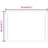 vidaXL Miroir de salle de bain &agrave; LED 70x50 cm