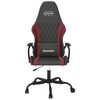 vidaXL Chaise de jeu Noir et rouge bordeaux Similicuir