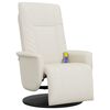 vidaXL Fauteuil inclinable de massage et repose-pieds cr&egrave;me similicuir