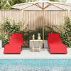 vidaXL Transat avec coussin 2 pcs Rouge Bois d'Acacia Massif