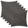 vidaXL Housse de coussin 6 pcs HEERLEN Gris fonc&eacute; 30 x 30 cm Velours