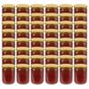 vidaXL 48 pcs Pots à confiture avec couvercle doré Verre 230 ml