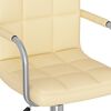 vidaXL Chaise de salle &agrave; manger pivotante Cr&egrave;me Similicuir