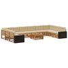vidaXL Ensembles de canap&eacute;s avec coussin 11 pcs Bois d'Acacia Massif