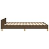 vidaXL Cadre de lit sans matelas marron fonc&eacute; 120x190 cm tissu