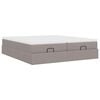 VidaXL Cadre de lit ottoman avec matelas taupe 200x200cm tissu
