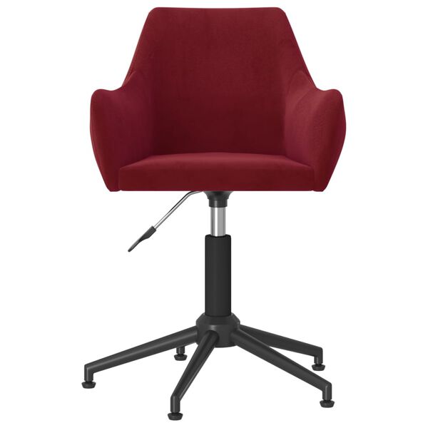 vidaXL Chaise pivotante de salle &agrave; manger Rouge bordeaux Velours