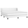 vidaXL Sommier &agrave; lattes de lit avec matelas Blanc 160x200cm Similicuir