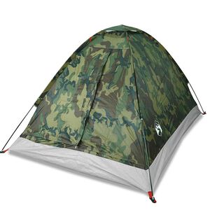 vidaXL Tente de camping &agrave; d&ocirc;me 2 personnes camouflage imperm&eacute;able