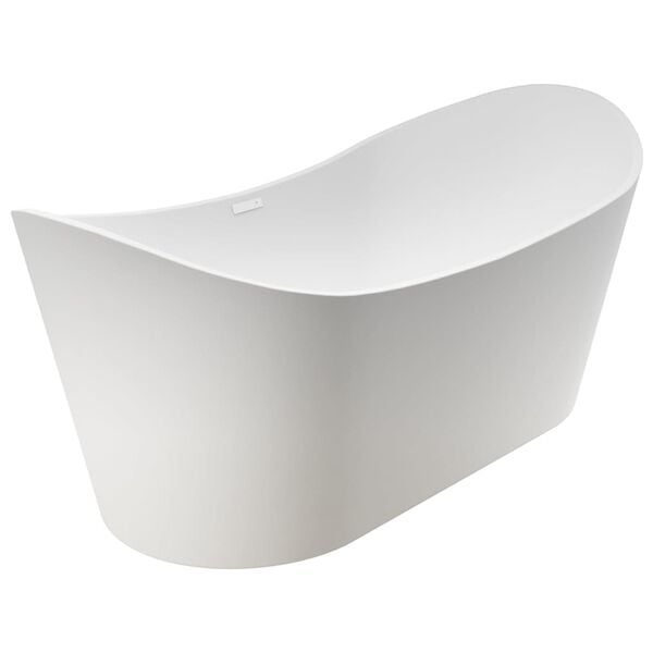 vidaXL Baignoire autoportante et robinet 204 L 90 cm Noir