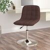 vidaXL Chaise pivotante de salle &agrave; manger Marron Tissu