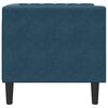 vidaXL Fauteuil Chesterfield bleu velours