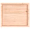 vidaXL Dessus de table 60x50x(2-6) cm bois de ch&ecirc;ne massif non trait&eacute;