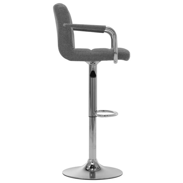 vidaXL Tabouret de bar Gris clair Tissu