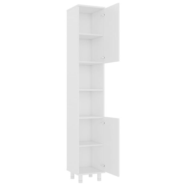 vidaXL Armoire de salle de bain Blanc 30x30x179 cm Bois d'ingénierie