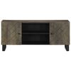 vidaXL Meuble TV noir 105x33x46 cm bois massif de manguier
