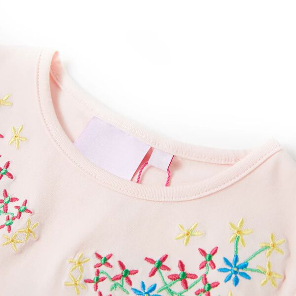 T-shirt pour enfants rose p&acirc;le 140