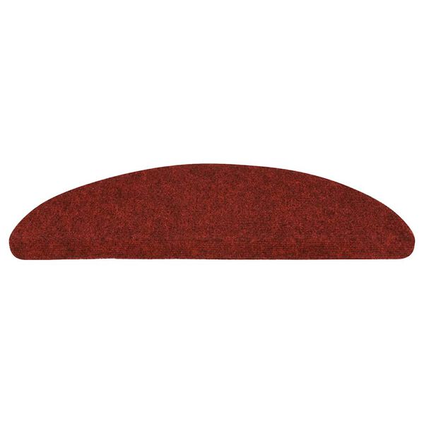vidaXL Tapis d'escalier autocollants 5 pièces 56 x 17 x 3 cm Rouge bordeaux Demi-rond