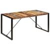 vidaXL Table &agrave; manger 160x80x75 cm Bois de r&eacute;cup&eacute;ration massif