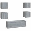vidaXL Ensemble de meubles TV muraux Sonoma gris Bois d'ing&eacute;nierie