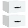 vidaXL Tables de chevet murales 2 pcs blanc 35x35x20 cm