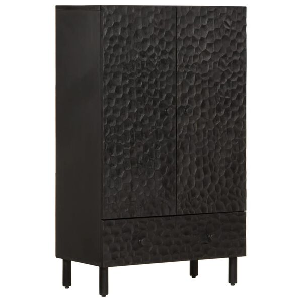 vidaXL Buffet noir 60x33x100 cm bois de manguier massif