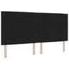 vidaXL T&ecirc;te de lit LED avec bandes LED Noir 200 cm tissu