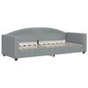 vidaXL Lit de jour avec gigogne et matelas gris clair 80x200 cm tissu