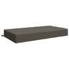 vidaXL Coussin d&rsquo;assise SOEST 100 % polyester Gris 120 x 60 x 15 cm