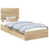vidaXL Lit de Rangement Ch&ecirc;ne Sonoma 100 x 200 cm Bois d'ing&eacute;nierie
