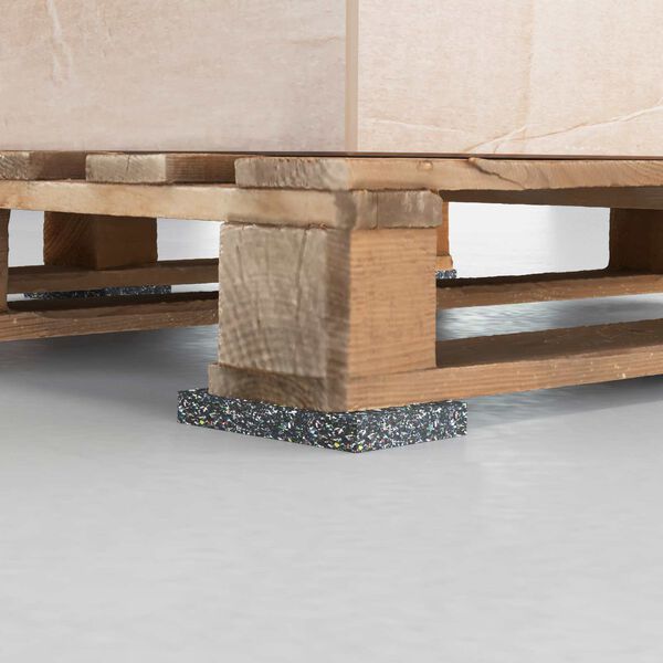 vidaXL Rouleau en caoutchouc Noir Caoutchouc