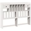 vidaXL T&ecirc;te de lit avec rangement blanc 140 cm bois massif de pin