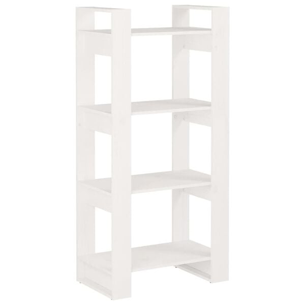 vidaXL Bibliothèque/Séparateur de pièce Blanc 60x35x125 cm Bois massif