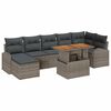 vidaXL Ensemble de canap&eacute; de jardin 8 pc Gris Poly rotin