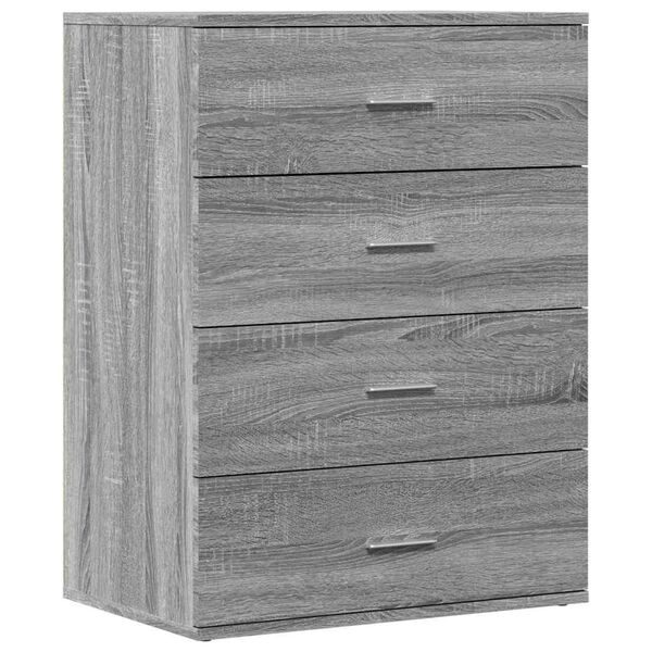 vidaXL Buffet sonoma gris 60x39x80 cm bois d'ingénierie