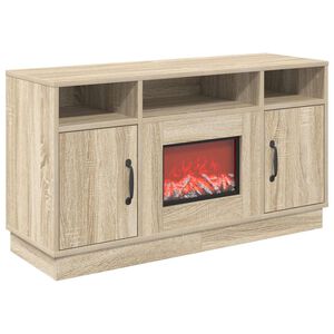 vidaXL Chemin&eacute;e &eacute;lectrique Sonoma 100 x 33 x 55 cm Bois d'ing&eacute;nierie