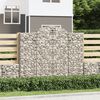 vidaXL Paniers &agrave; gabions arqu&eacute;s 6 pcs 200x50x160/180 cm Fer galvanis&eacute;