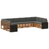 vidaXL Ensemble de canap&eacute;s d'ext&eacute;rieur 10 pcs Naturel et Anthracite