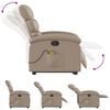 vidaXL Fauteuil inclinable de massage Cappuccino Similicuir