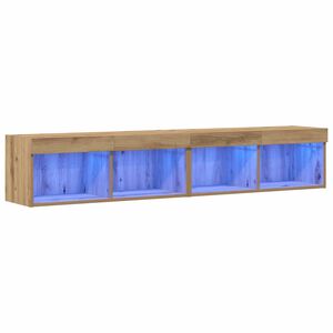 vidaXL Ensemble meuble TV 2 pcs Ch&ecirc;ne artisanal 80 x 30 x 30 cm
