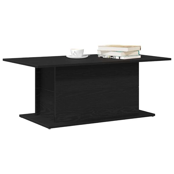 vidaXL Table basse Ch&ecirc;ne noir 102 x 55,5 x 40 cm Bois d'ing&eacute;nierie