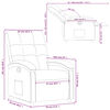 vidaXL Fauteuil inclinable Marron fonc&eacute; Tissu
