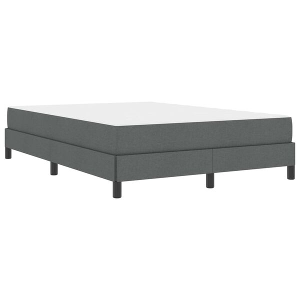 vidaXL Lit &agrave; ressorts avec matelas Gris fonc&eacute; 140 x 190 cm tissu